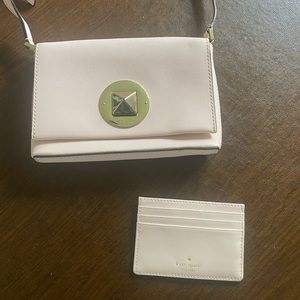 Kate Spade Light Pink Cross Body with matching Card Holder